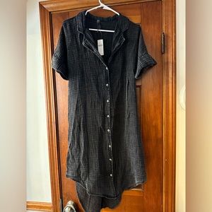Anthropologie light button down dress